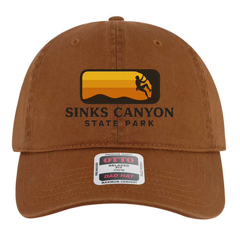 Sinks Canyon Climber Sunset Dad Hat - Burnt Orange