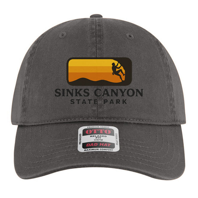 Sinks Canyon Climber Sunset Dad Hat - Charcoal