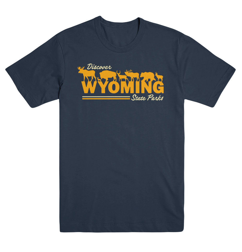 Discover Wyoming State Parks Tee - Blue Dusk