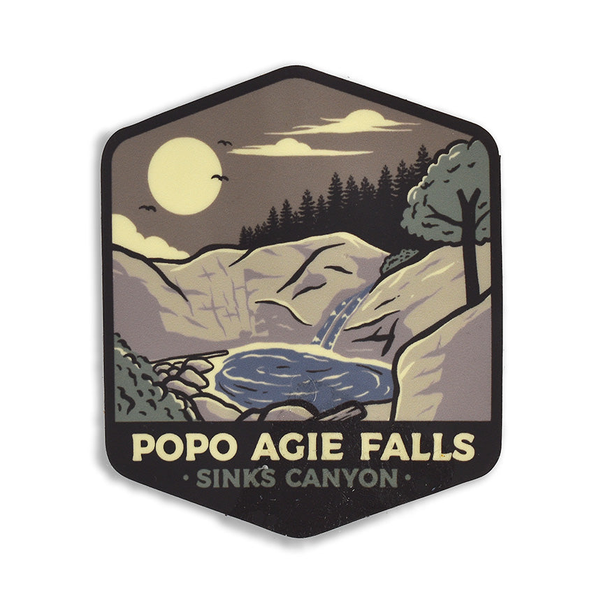 Popo Agie Falls Sticker